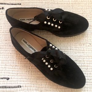 Black velvet statement shoes